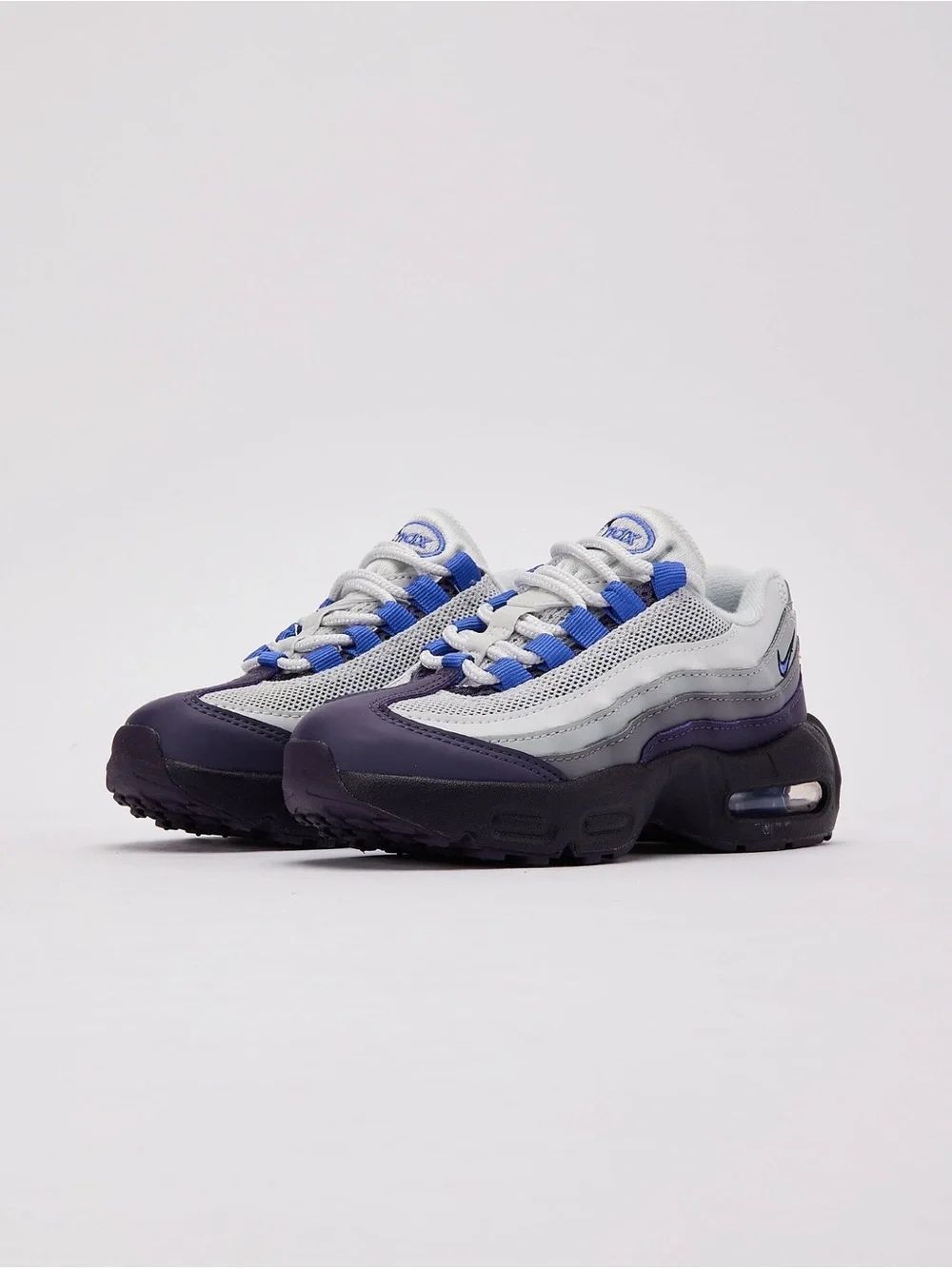 Nike Kids' Air Max 95 in White, Blue & Purple
